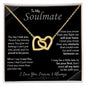 To My Soulmate | I Love You, Forever & Always - Interlocking Hearts necklace