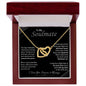 To My Soulmate | I Love You, Forever & Always - Interlocking Hearts necklace