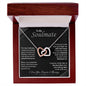To My Soulmate | I Love You, Forever & Always - Interlocking Hearts necklace