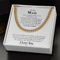 To My Man | I Love You - Cuban Link Chain