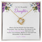 To My Beautiful Daughter | Follow Your Dreams, Believe In Yourself - Love Knot Necklace 1