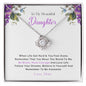 To My Beautiful Daughter | Follow Your Dreams, Believe In Yourself - Love Knot Necklace 1